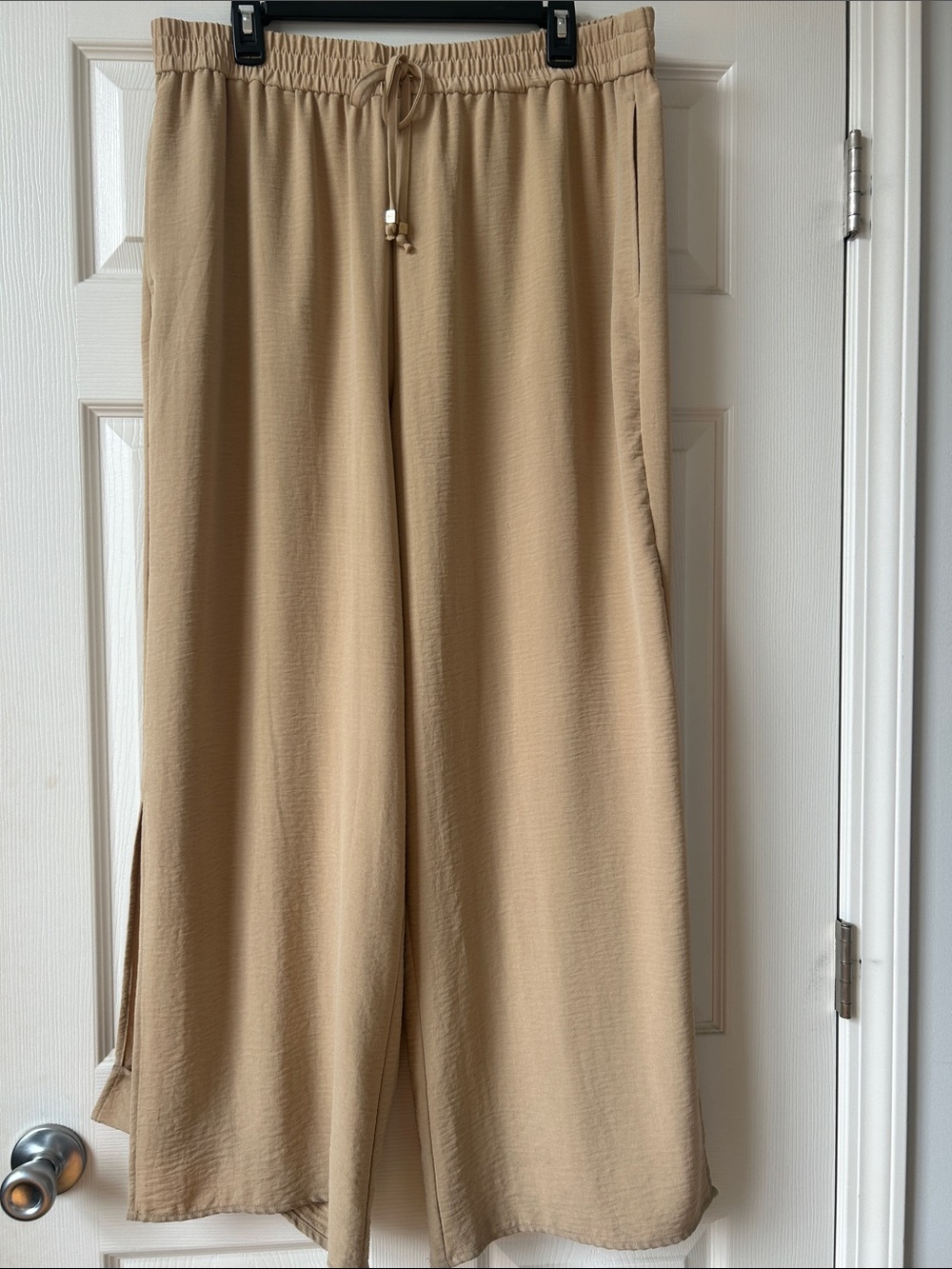 MICHAEL Michael Kors Tan Wide-Leg Drawstring Pants
